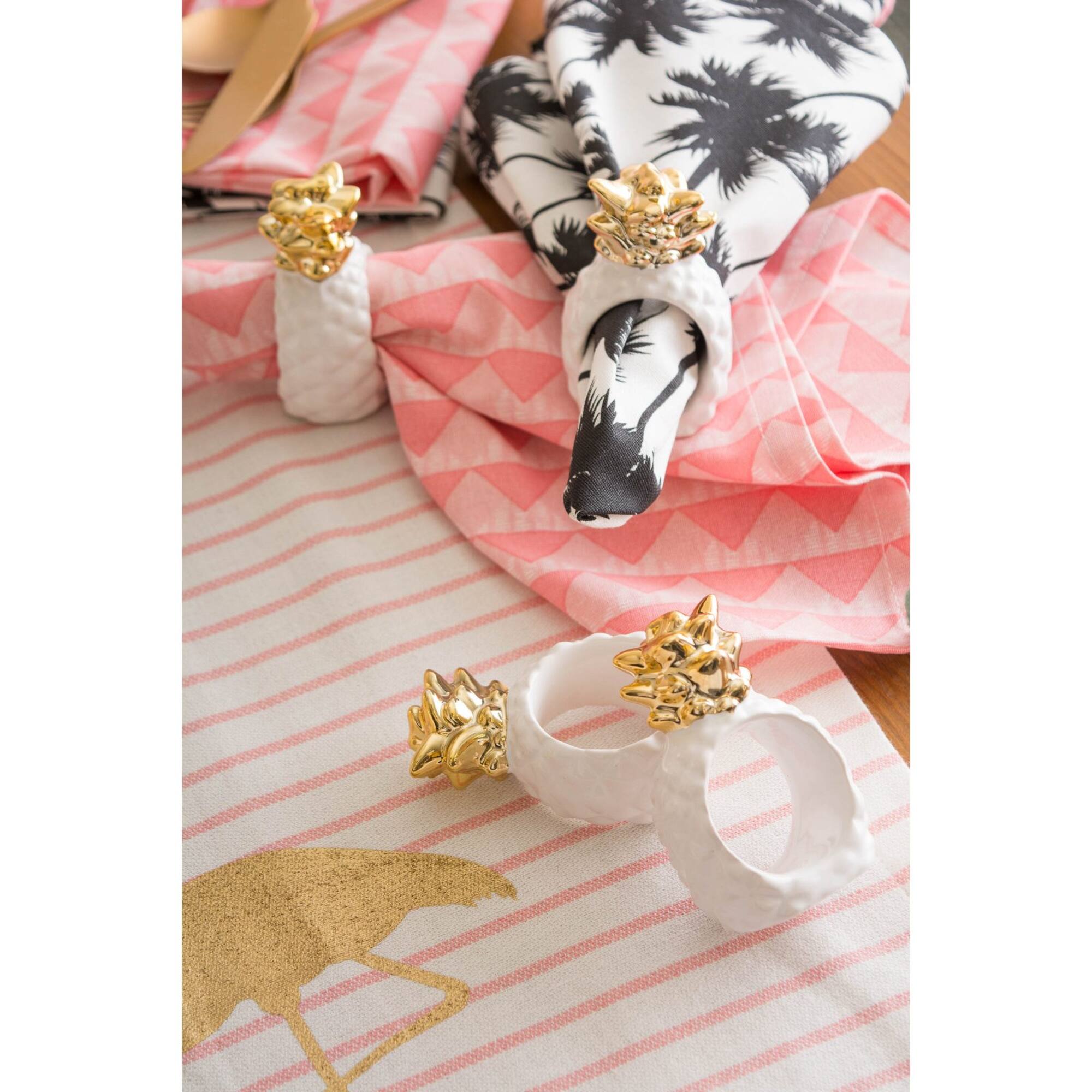 DII® Gold Pineapple Napkin Rings, 4ct.